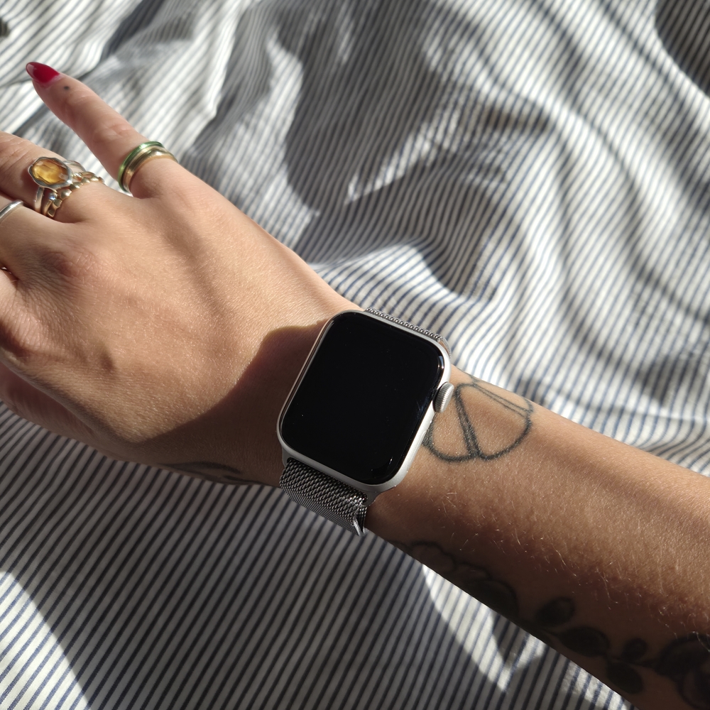 Apple Silver Smartwatch with Mesh Band